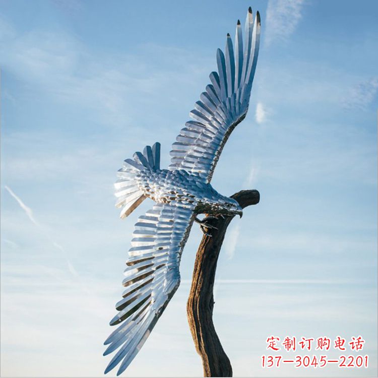 泰州大鹏展翅老鹰不锈钢雕塑