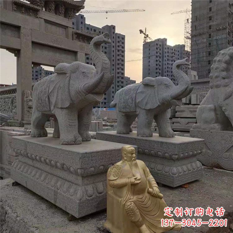 泰州精美大象石雕