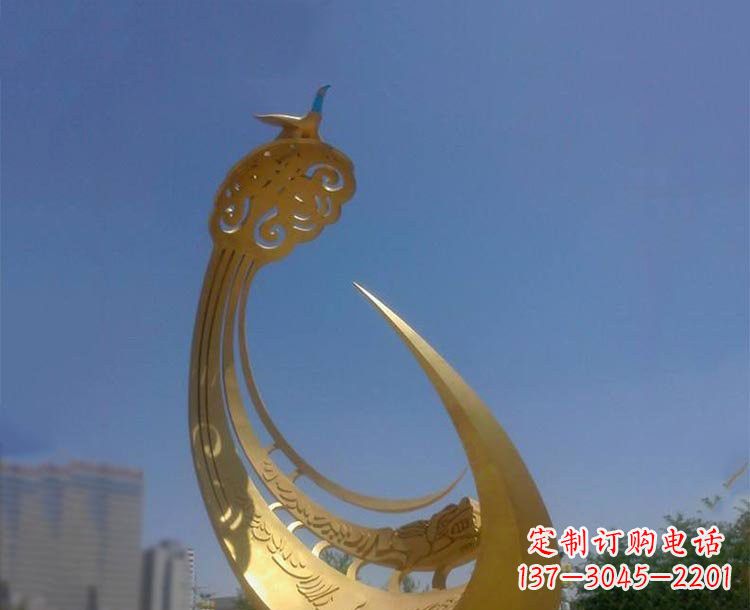 泰州不锈钢创意凤凰雕塑