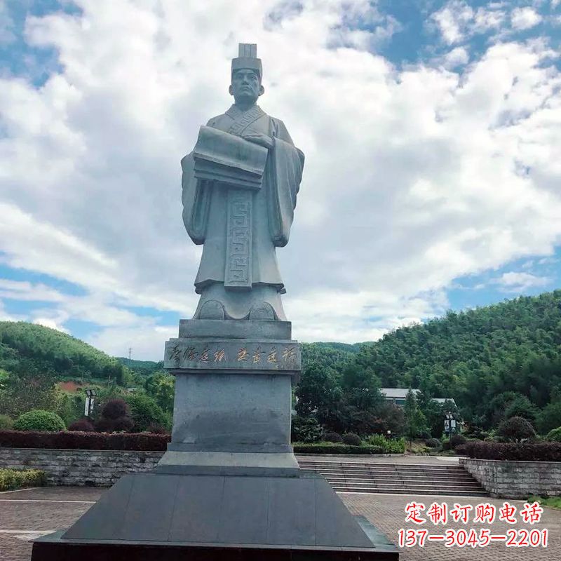 泰州大型蔡伦石雕像-景区广场历史文化名人雕塑