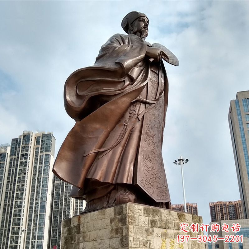 泰州珍贵的雕塑艺术--诸葛亮卧龙先生