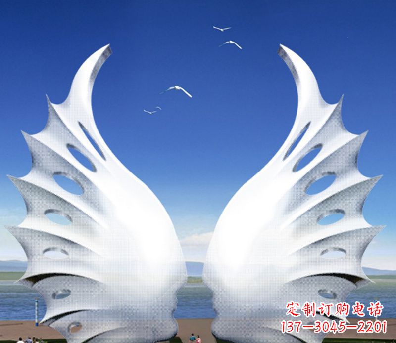 泰州不锈钢翅膀雕塑