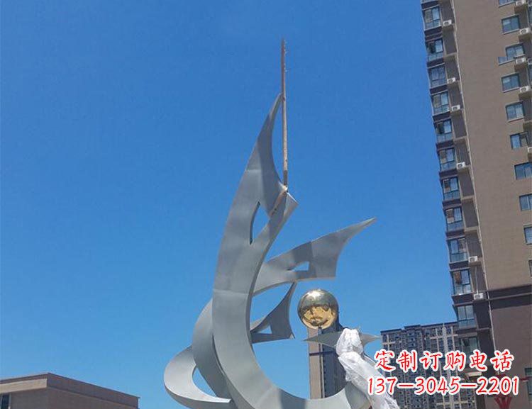 泰州精美特大不锈钢凤凰雕塑