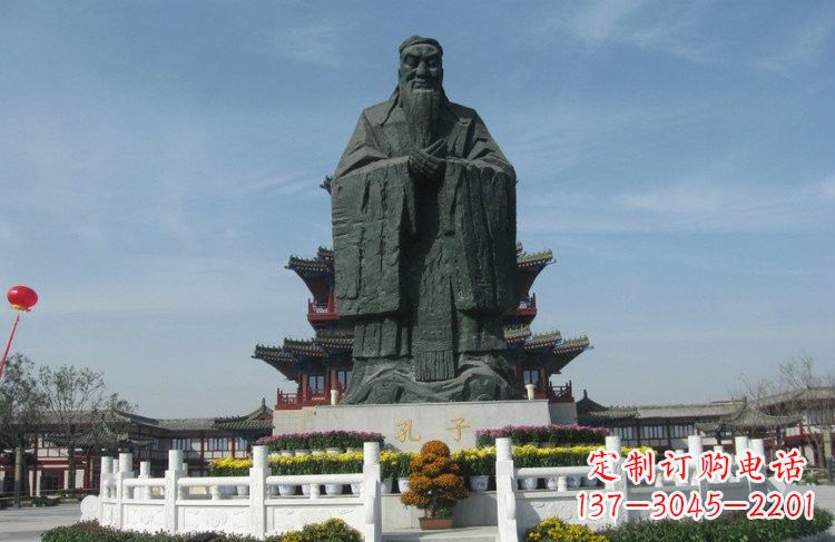 泰州大型锻铜孔子雕像