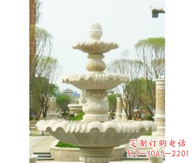 泰州圆润线条的精美喷泉石雕