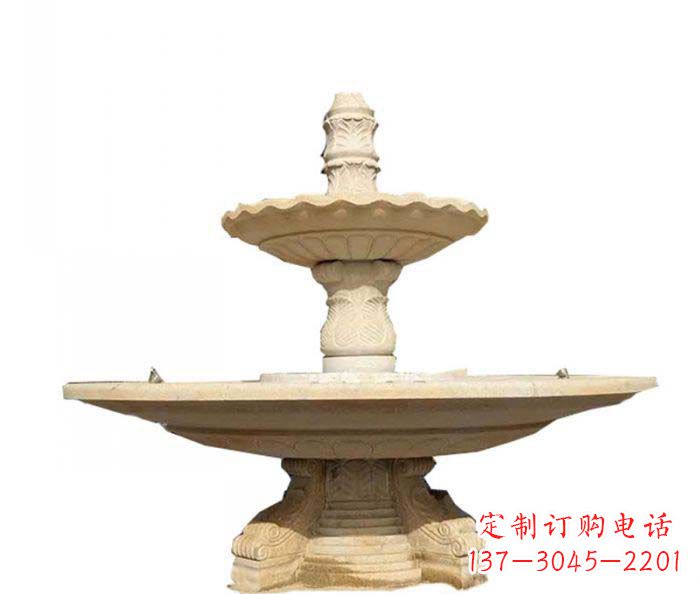 泰州大型多层喷泉石雕 (2)