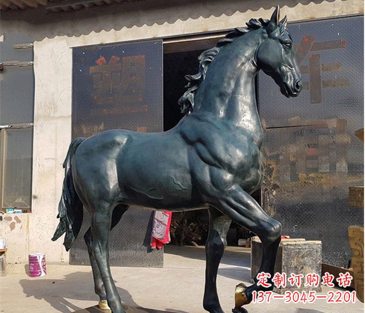 泰州中领雕塑大型公园铸铜马雕塑