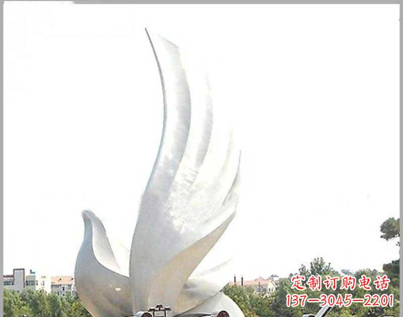 泰州大型不锈钢雕塑和平鸽护航