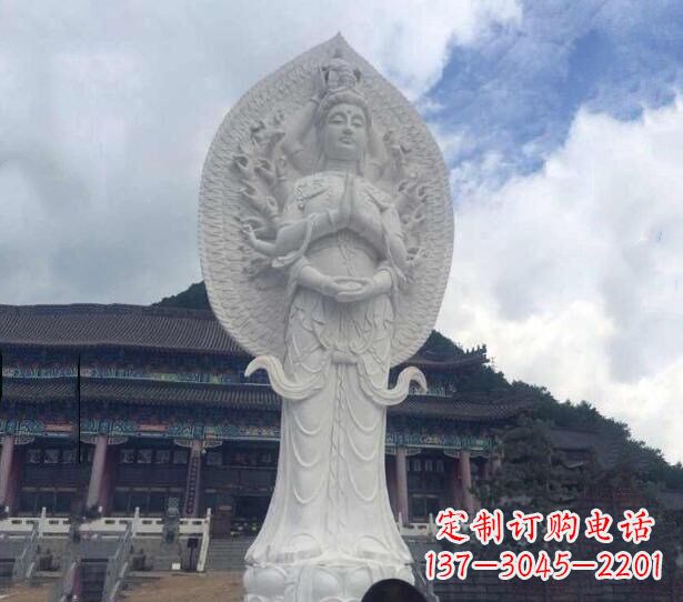 泰州精美汉白玉观音雕塑