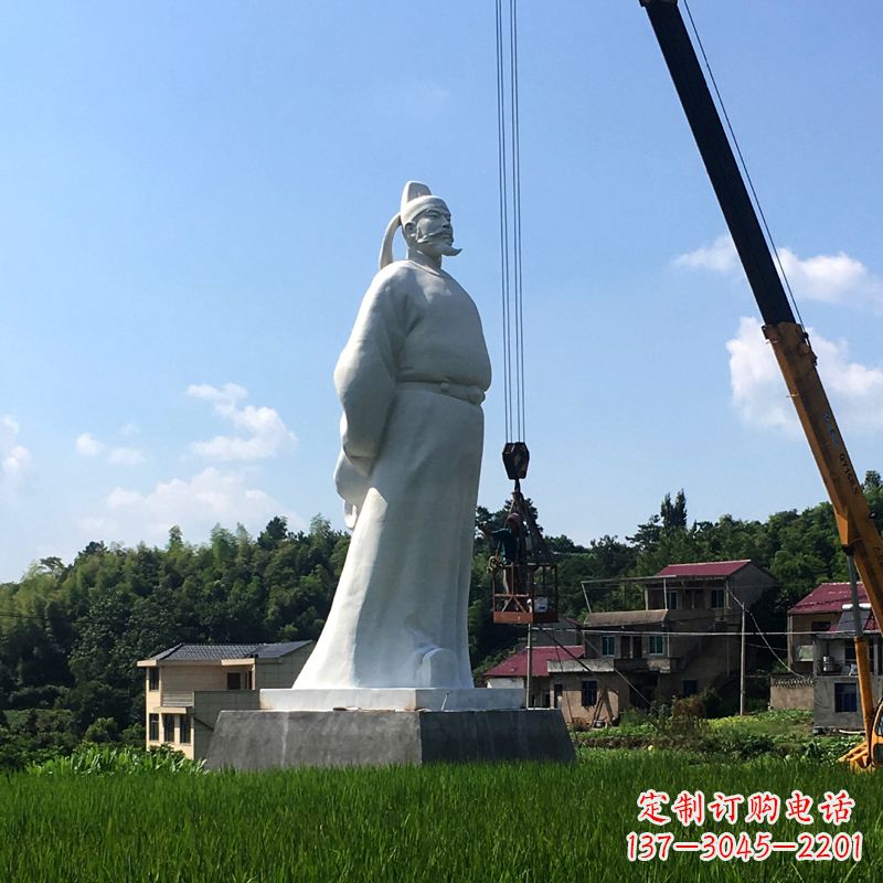 泰州经典汉白玉诗仙李白石雕像