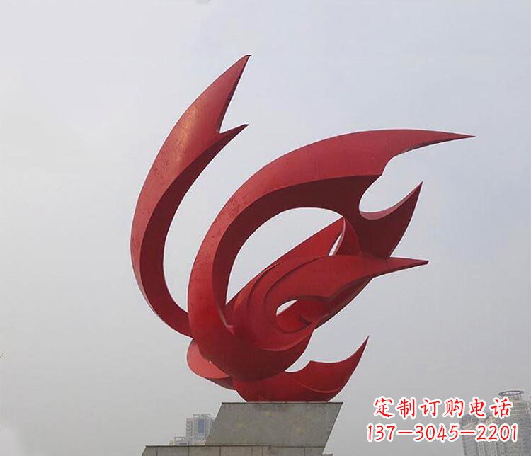 泰州大型不锈钢凤凰雕塑