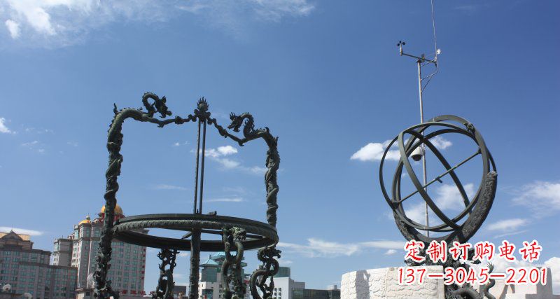 泰州中领雕塑浑天仪雕塑 铜雕景观构筑