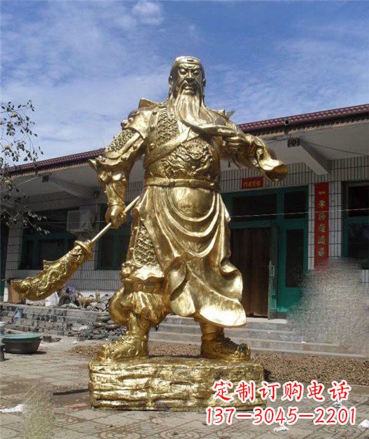 泰州精美大型立式关公铜雕