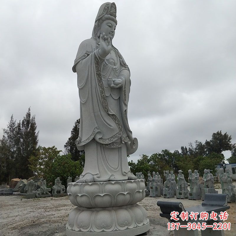 泰州高端青石观音雕塑