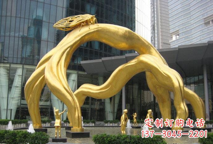 泰州大型树枝铜雕艺术景观