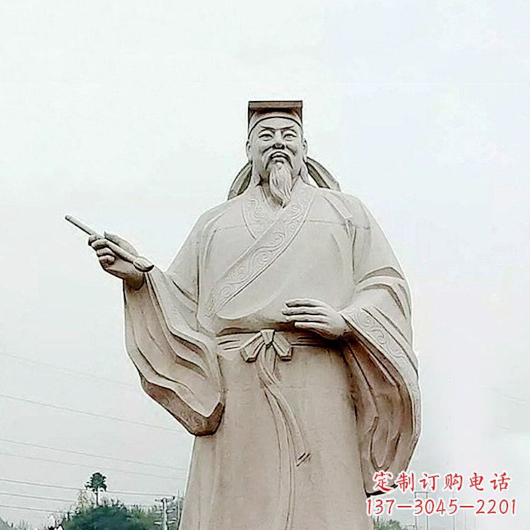 泰州精美石雕王羲之景观雕塑
