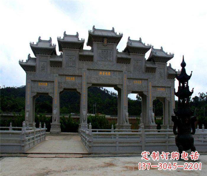 泰州精美石雕牌坊雕塑