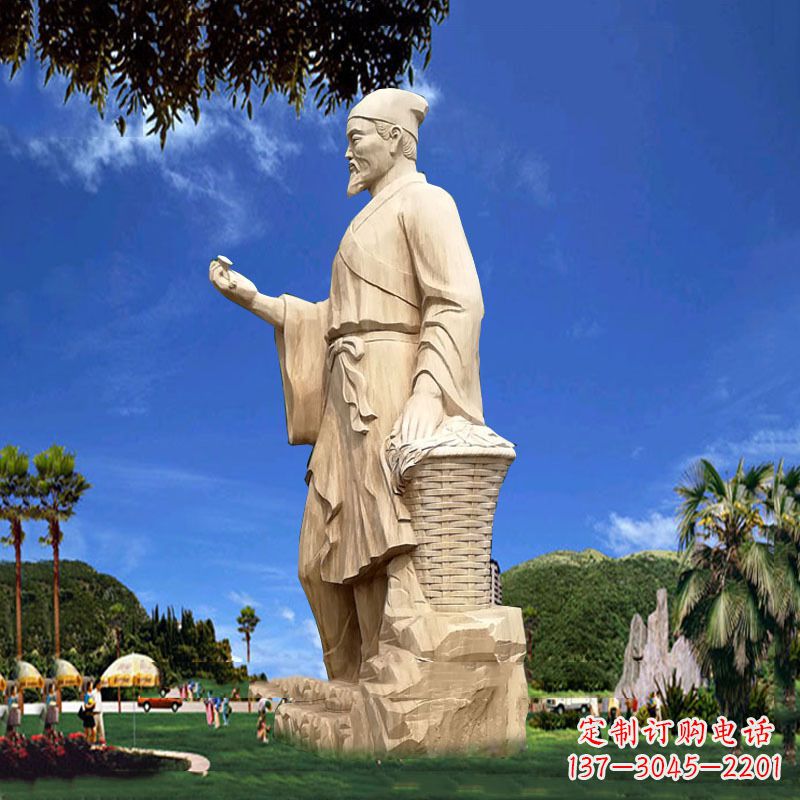 泰州传承万古神医药圣李时珍精美石雕像