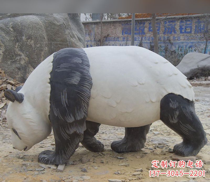 泰州特色熊猫石雕定制