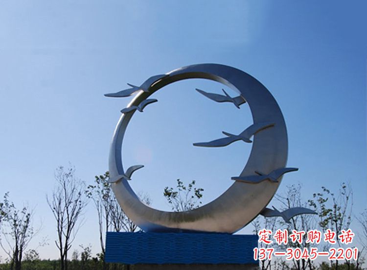 泰州大雁不锈钢景观雕塑