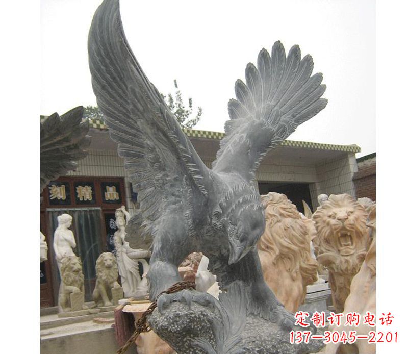 泰州中领雕塑神秘的老鹰石雕