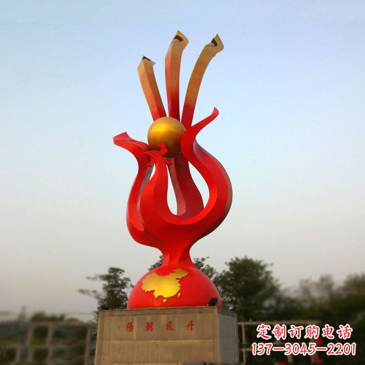 泰州精美不锈钢凤凰雕塑