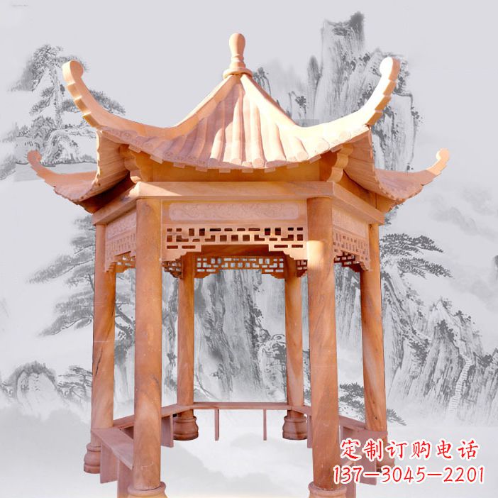 泰州优雅大理石雕刻凉亭