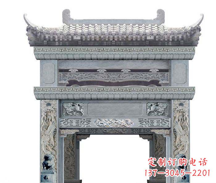 泰州精美石雕牌坊雕塑
