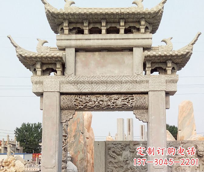 泰州特色大理石牌坊石雕