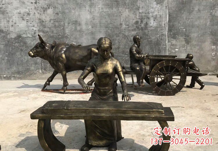 泰州精美绝伦的古筝铜雕