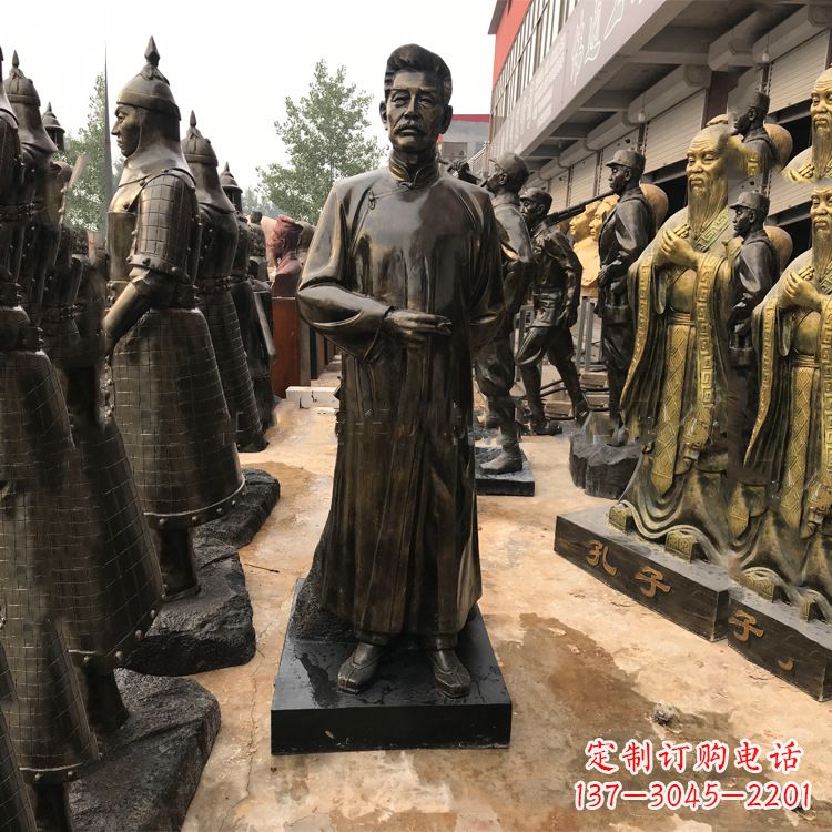 泰州经典人物鲁迅大师仿铜雕塑