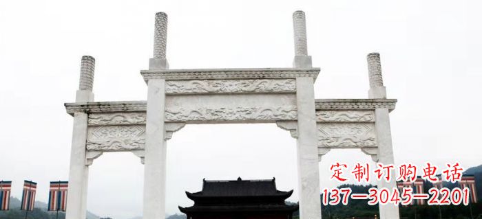 泰州道路大理石牌坊 (3)