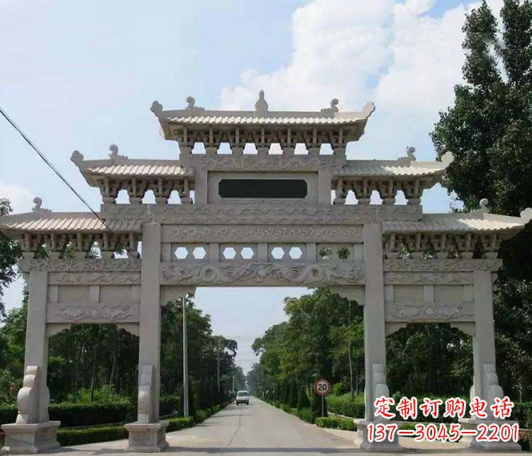 泰州定制牌坊雕塑,传承中国传统文化
