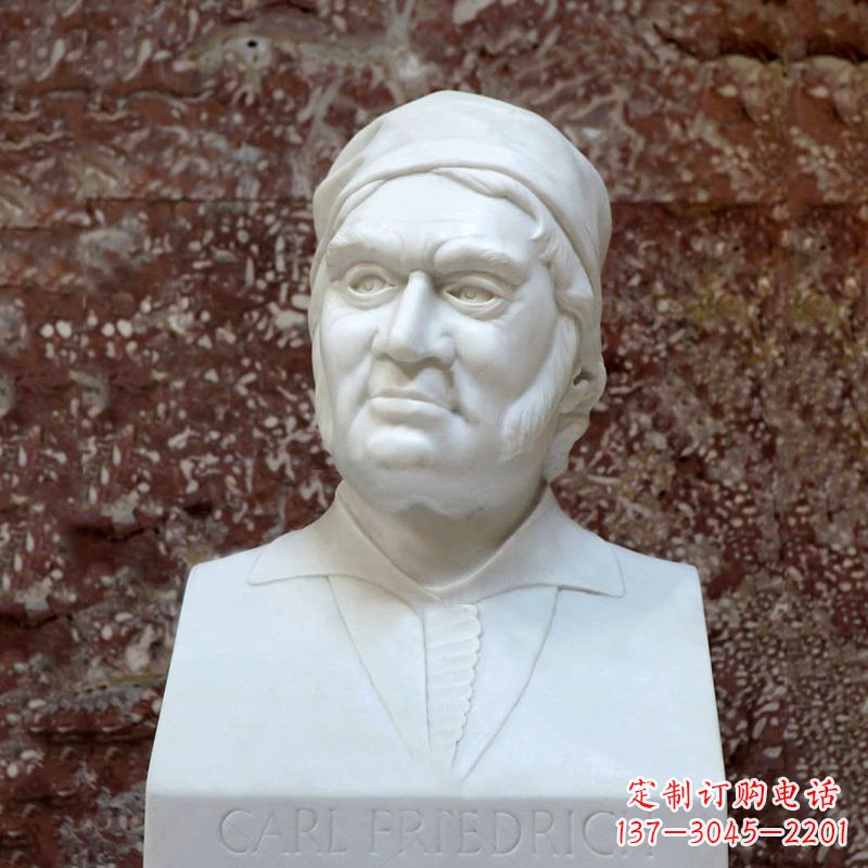 泰州德国著名数学家高斯汉白玉石雕胸像