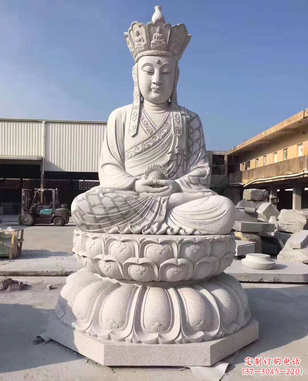 泰州精美雕塑——地藏王石雕佛像摆件