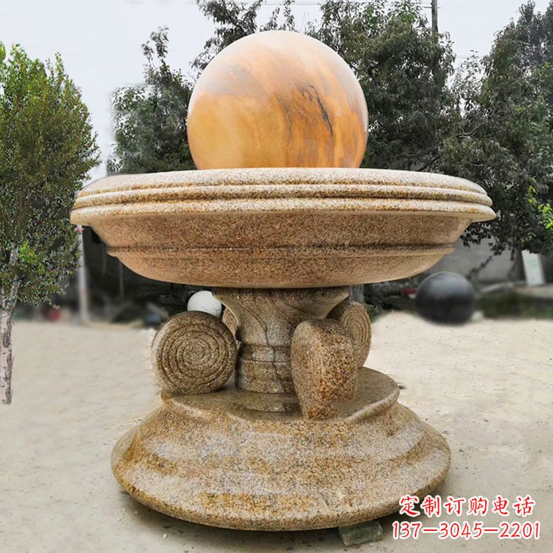 泰州中领雕塑最具创意的电动风水球雕塑