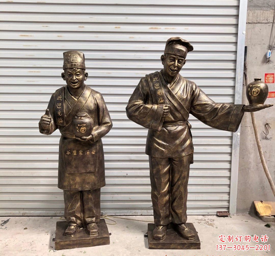 泰州店小二人物铜雕222