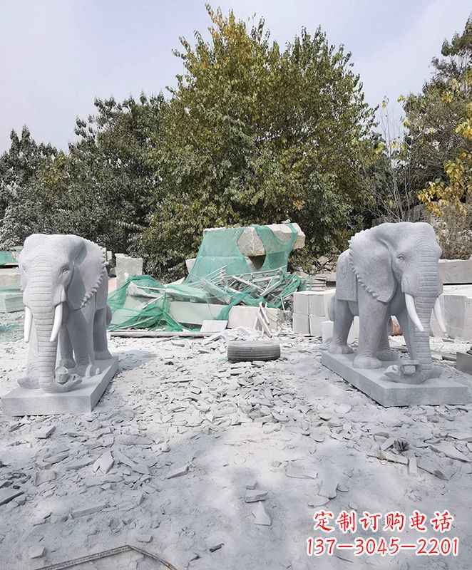 泰州优雅精美大象石雕