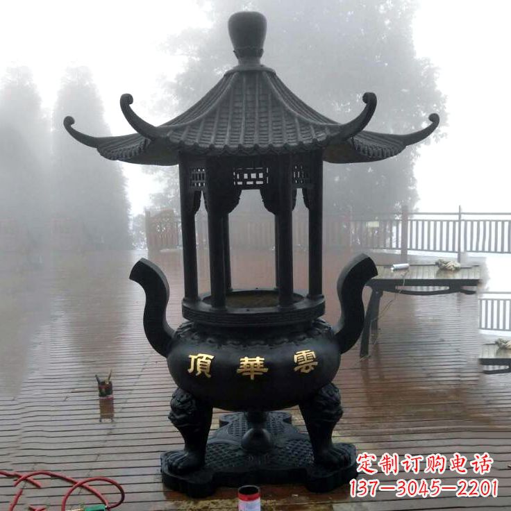 泰州精美青铜香炉雕塑