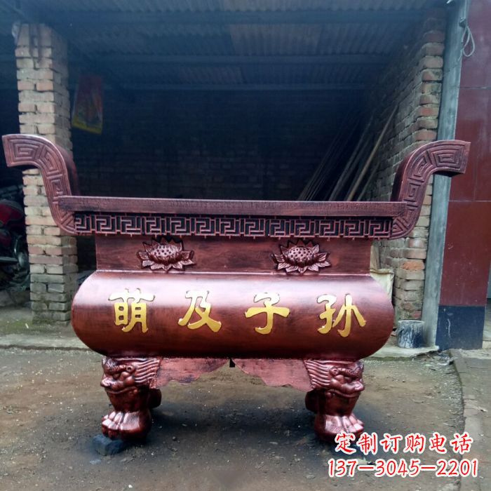 泰州特色铜香炉雕塑