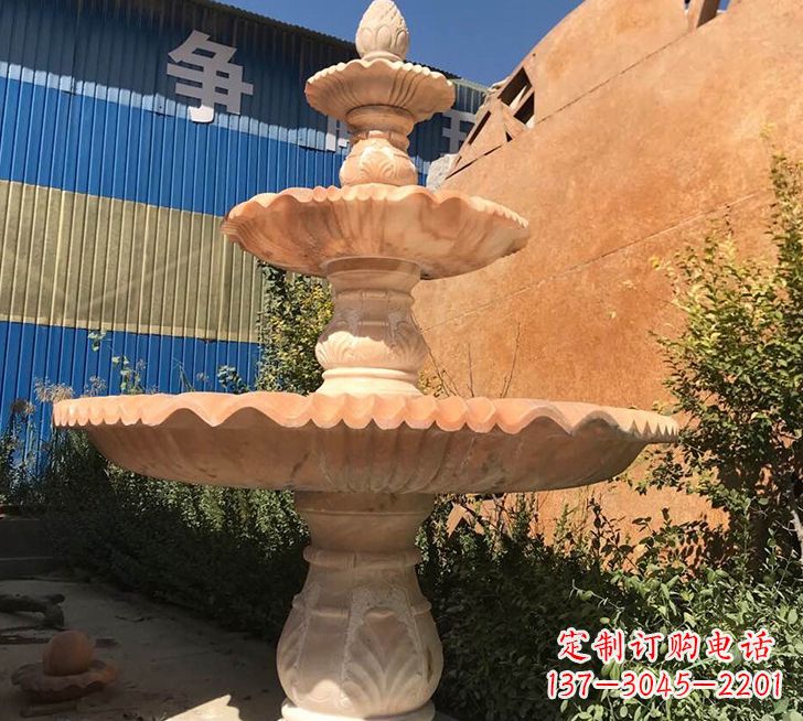 泰州跌水盆喷泉石雕——精美的喷泉雕塑