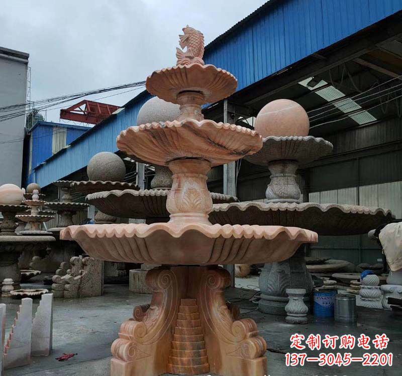 泰州高品质跌水钵石喷泉雕塑