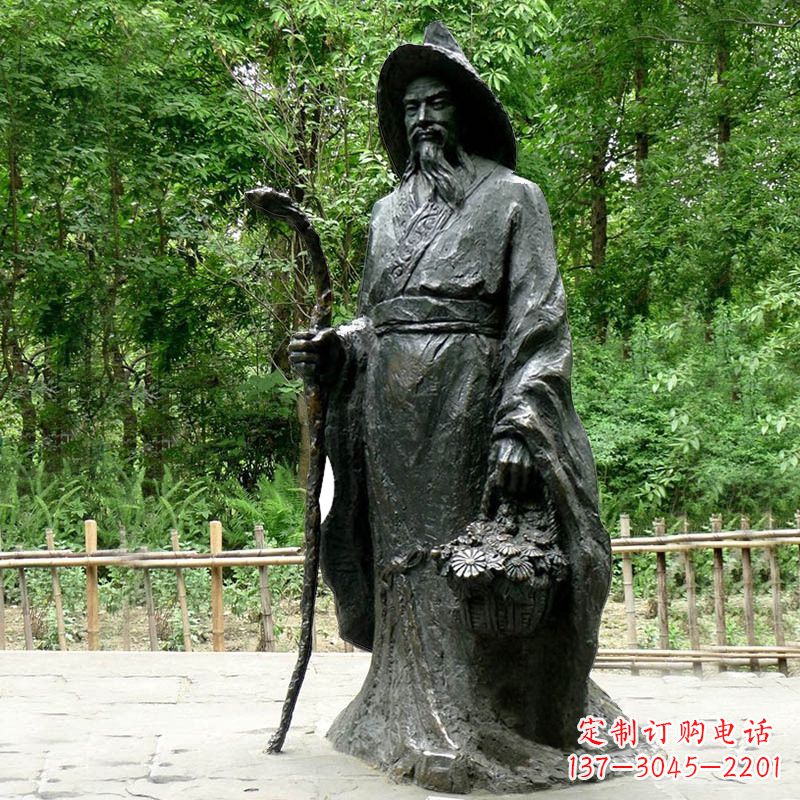 泰州精致历史名人陶渊明雕像