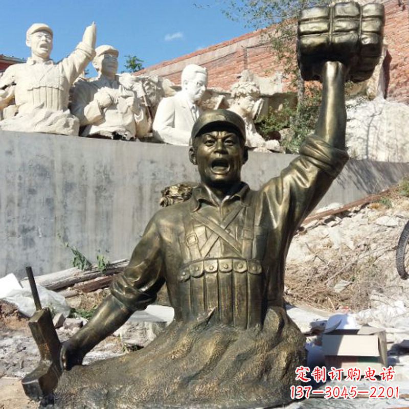 泰州董存瑞仿铜头像雕塑