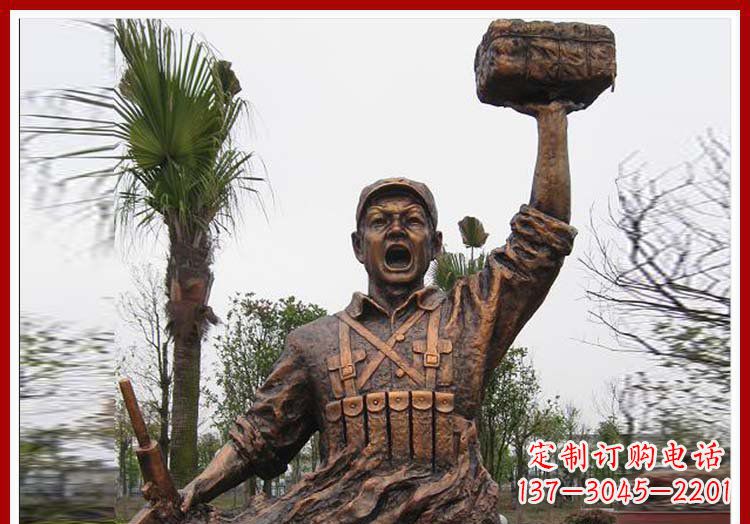 泰州董存瑞英雄模范铜雕——艺术之美的匠心细作