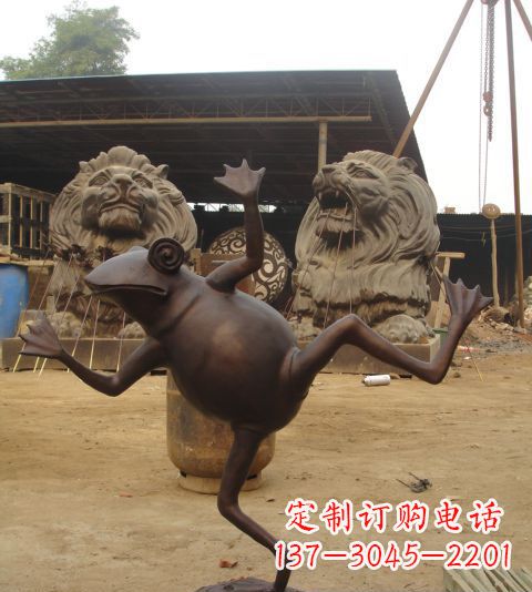 泰州青蛙铜雕,精美而可爱