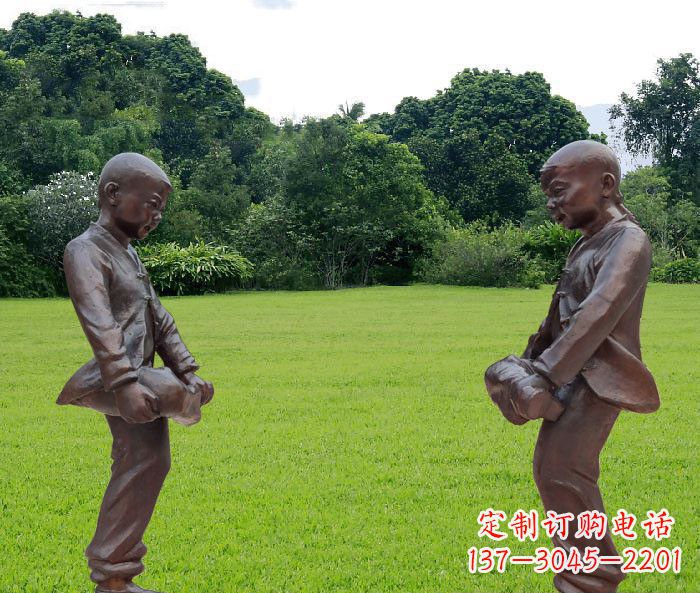 泰州中领雕塑精致的儿童铜雕雕塑