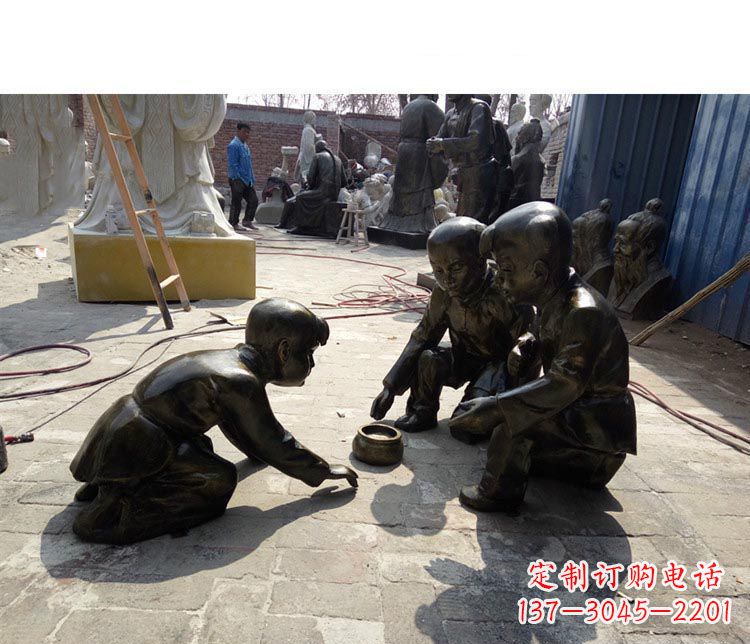 泰州斗蛐蛐铜雕 儿童系列