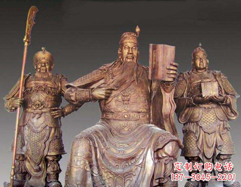 泰州中领雕塑艺术以关公武财神铜雕塑荣耀家中