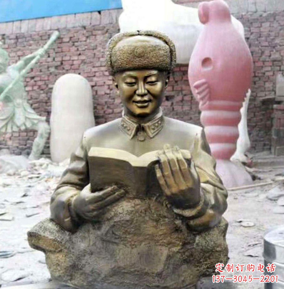 泰州中领雕塑精美雷锋铜雕塑
